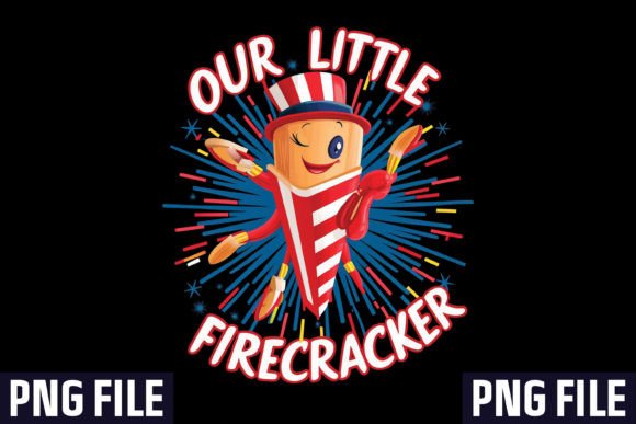 Our Little Firecracker Sublimation File Gráfico Designs de Camisetas Por Craft Sublimation Design