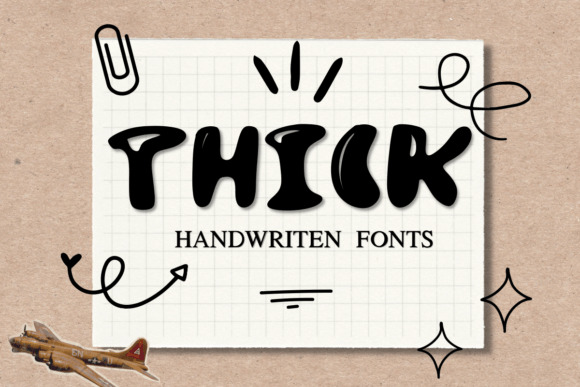 Thick Display Font By KinnareeART