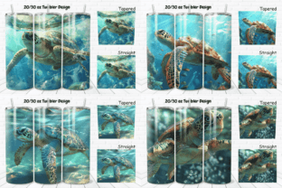 3D Pretty Sea Turtle Tumbler Wrap Bundle Grafica Tumbler Wraps Di Regulrcrative 2