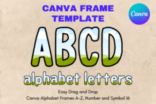Canva Letters Frame Alphabet Template_16 Graphic Print Templates By Mellow Template 1