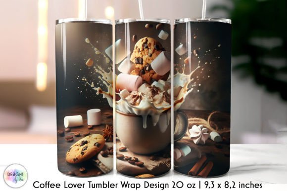 Coffee Lover Tumbler Wrap Sublimation Afbeelding Crafts Door Designs by Ira