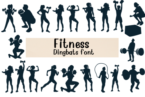 Fitness Dingbats Font By Nongyao
