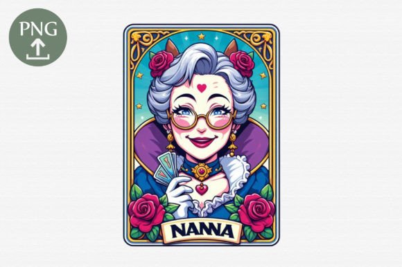 NaNa Funny Tarot Card Sublimation Gráfico Ilustraciones Imprimibles Por Design Craft