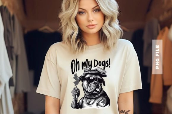 Oh My Dogs T-shirt Design Grafica Design di T-shirt Di Universtock