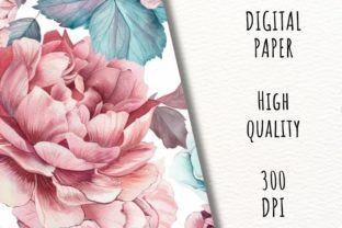 Pastel Floral Digital Paper Seamless Graphic Patterns By StylishFantazy 4