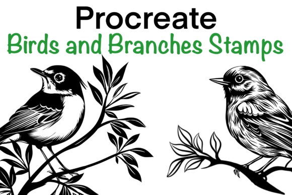 Procreate Birds Brush Stamps Graphic Brushes By Aliss Art
