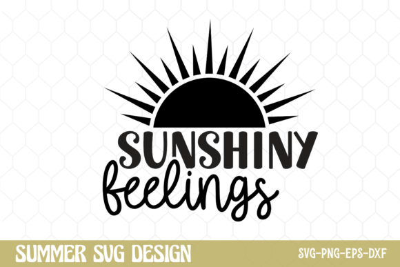 Summer SVG, Sunshiny Feelings SVG Gráfico Artesanato Por CraftArt