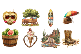 Western Summer Clipart Graphic Illustrations By Markicha Art 4