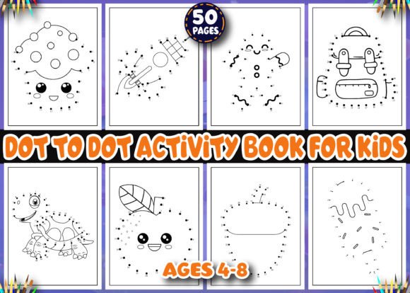 50 Dot to Dot Activity Book for Kids KDP Graphic KDP Interiors By ArT DeSiGn