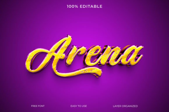 Arena PSD 3d Gold Text Style Effect Graphic Layer Styles By Imamul0