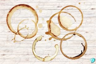 Coffee Stain Clipart Overlays PNGs Graphic Objects By Emily Designs 5