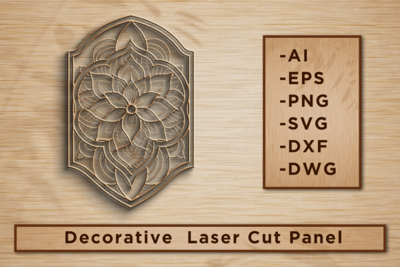 Decorative Laser Cut Panel SVG Afbeelding 3D-SVG Door creativestocker