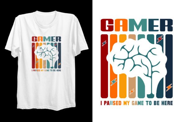 I Paused My Game to Be Here Gaming Tee Graphic T-shirt Designs By designerfarzz97