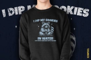 Raccoon Dip Cookie in Water Shirt SVG Graphic T-shirt Designs By kennpixel 5