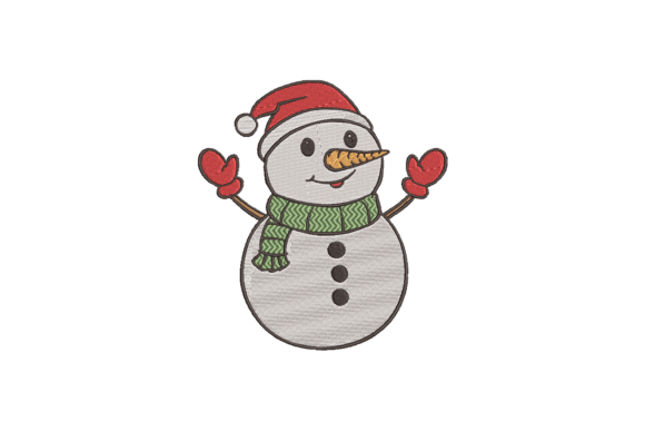 Snowman Christmas Embroidery Design By Laura's Imperfections
