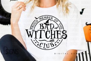 Vintage Halloween Bad Witch SVG PNG Graphic T-shirt Designs By DSIGNS 2