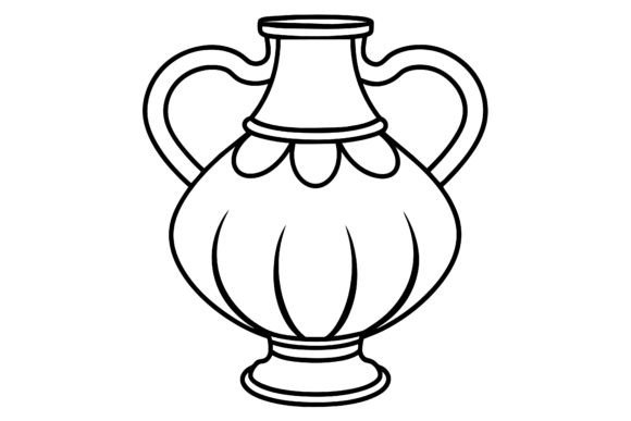 A Whimsical Looking Vases Coloring Book Graphic Crafts By SKShagor Barmon