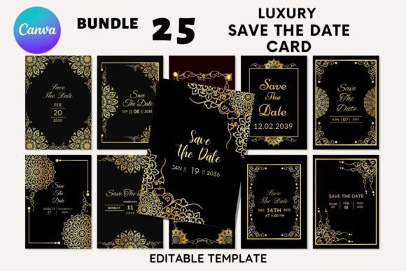 25 Luxury Save the Date Card Vol-3 Graphic Print Templates By DesignConcept