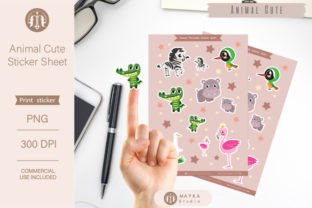 Animal Cute Sticker Sheet Graphic Crafts By Mayka Studio 1