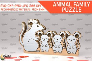 Animal Family Puzzles Laser Cut Bundle Graphic 3D SVG By Digital Idea 4