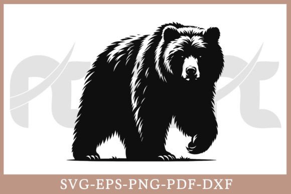 Bear Silhouette Vector SVG Cut File Grafica Creazioni Di Craftabledesign