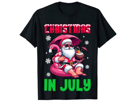 Christmas in July T-Shirt Afbeelding T-shirt Designs Door PODxDESIGNER
