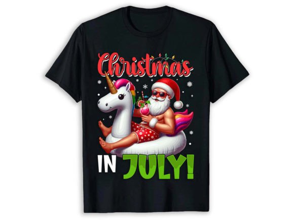 Christmas in July T-Shirt Graphic T-shirt Designs By N Creation