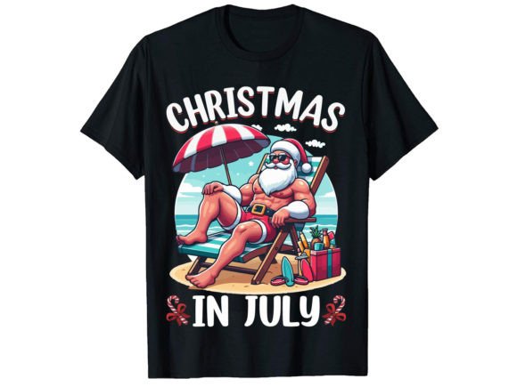 Christmas in July T-Shirt Illustration Designs de T-shirts Par N Creation
