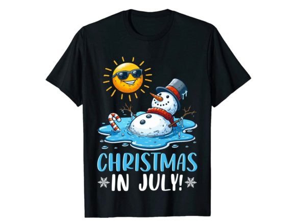 Christmas in July T-Shirt Graphic T-shirt Designs By N Creation