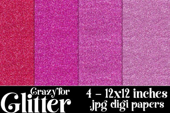 Crazy for Glitter Backgrounds, Pink 2 Graphic Backgrounds By Designing with Marlo