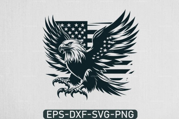 Eagle with American Flag , 4th July Svg Graphic Crafts By uzzalroyy9706