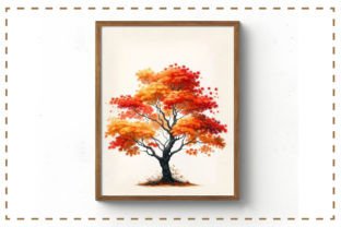 Fall Maple Tree Watercolor Clipart Graphic Illustrations By RevolutionCraft 5