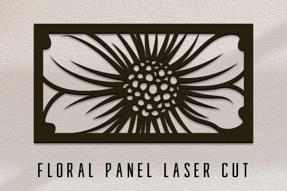 Floral Panel Laser Cut Svg Graphic 3D SVG By Cutting Edge