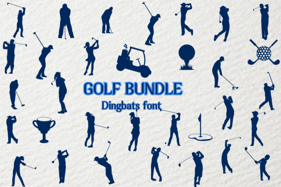 Golf Bundle Dingbats Font By Jeaw Keson