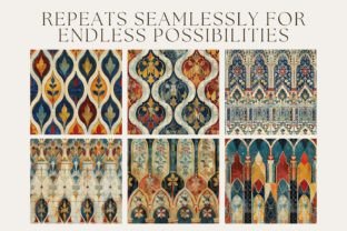 Gothic Tapestry Seamless Patterns Illustration Modèles de Papier Par Inknfolly 2