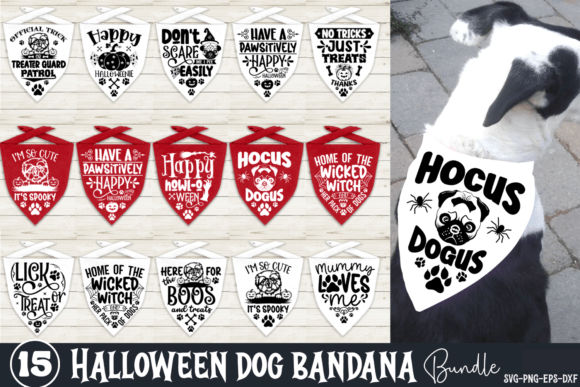 Halloween Dog Bandana SVG Bundle Graphic Crafts By CraftArt