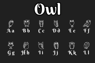 Owl Dingbats Font By Chonada 2