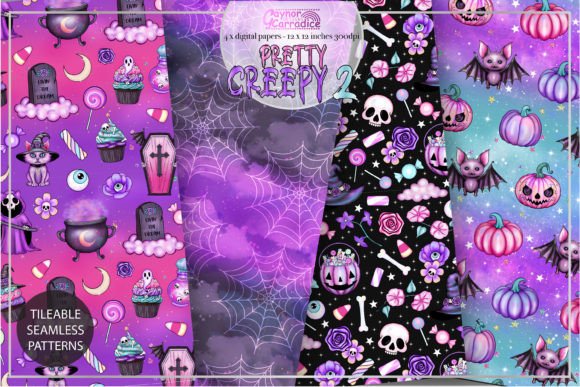 Pastel Goth Seamless Patterns Graphic Patterns By gaynor.carradice