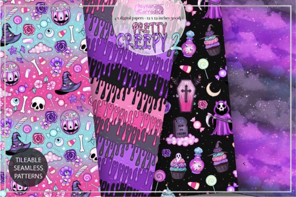 Pastel Goth Seamless Patterns Graphic Patterns By gaynor.carradice