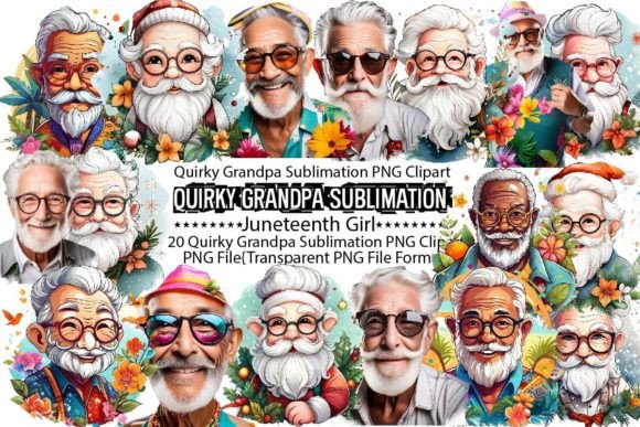 Quirky Grandpa Sublimation Bundle Graphic Print Templates By PrintExpert