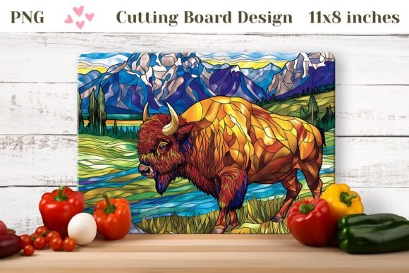 Stained Glass Animals Cutting Board Graphic AI Graphics By Ailirel Design