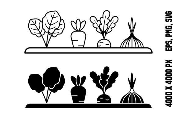 Vegetable Garden Icons Gráfico Iconos Por YuliDor