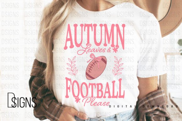 Vintage Autumn Football Fall Coquette Grafik T-shirt Designs Von DSIGNS