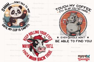 Animals Funny Sarcastic Clipart Bundle Afbeelding Afdrukbare Illustraties Door Maya Design 3