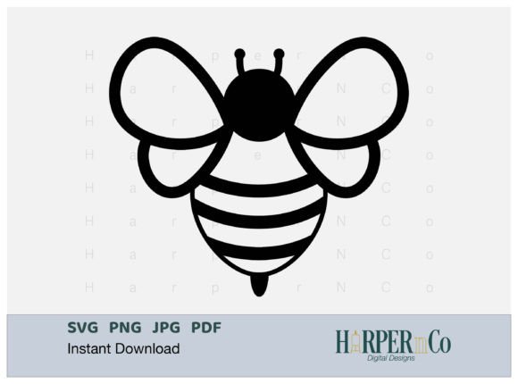 Bee Outline 6 SVG PNG Cut EPS File Graphic Crafts By HarperNCo