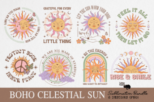 Boho Celestial Sun Sublimation Bundle Graphic Crafts By Lazy Cat 1
