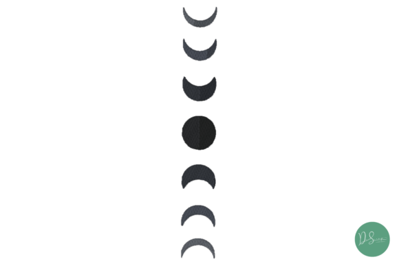 Celestial Moon Phases Boho Diseño de Bordado Por Giada Barone