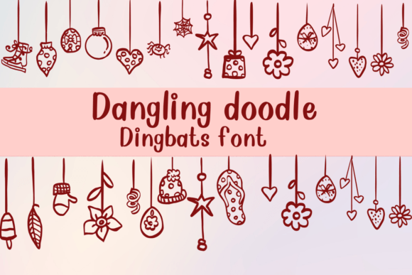 Dangling Doodle Dingbats Font By Nongyao
