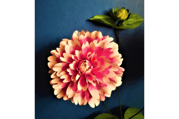 Fuzzy Wuzzy Dahlia Paper flowers 3D SVG Craft By 3D SVG Crafts
