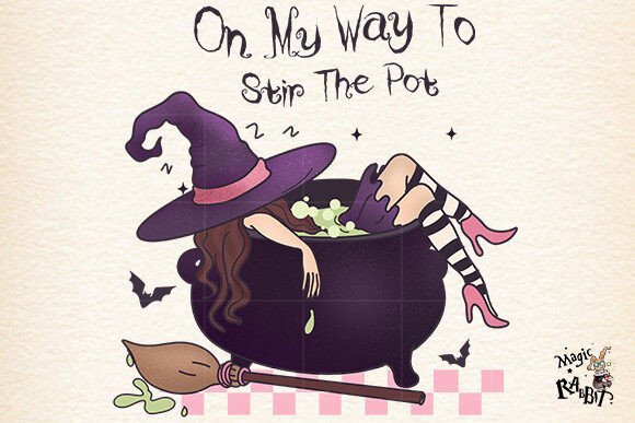 Halloween Witch PNG Sublimation Graphic Illustrations By Magic Rabbit